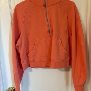 Lululemon Athletica Vibrant Orange Half-Zip Hoodie
